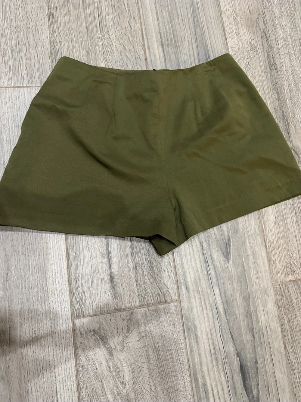 kate spade Saturday Olive Green High-Waist Tailored Shorts